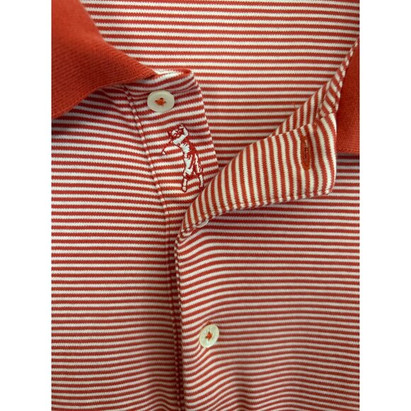 Bobby Jones Orange & White Striped Polo Shirt XXL 100% Cotton - Picture 2 of 8